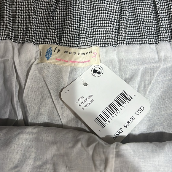 Free People Movement FP Movement black and white houndstooth wrap skort - Picture 5 of 5